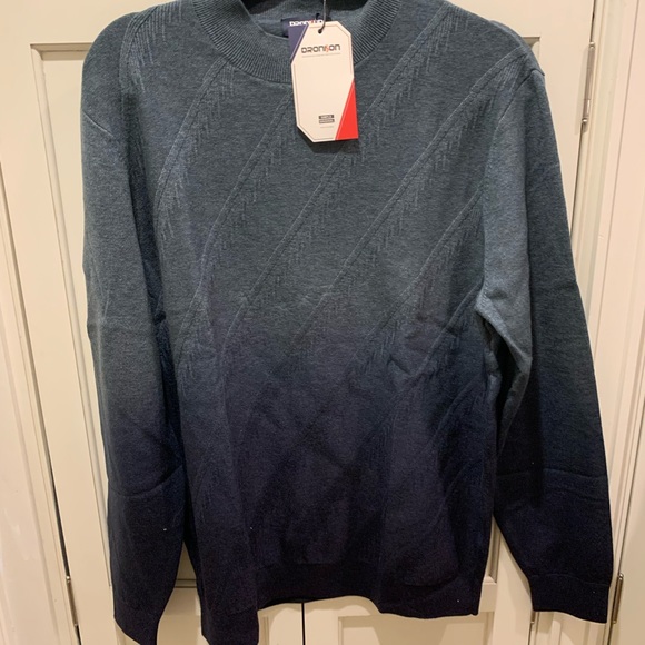 NWT Dronison Men's Size Medium Ombre Gray Sweater Acrylic Blend - Picture 4 of 12